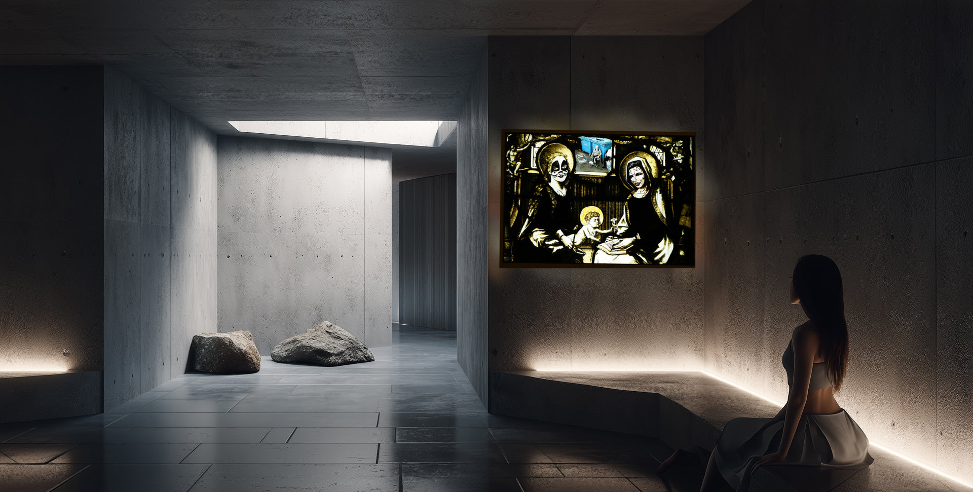 Blue Mill Container Sculpture