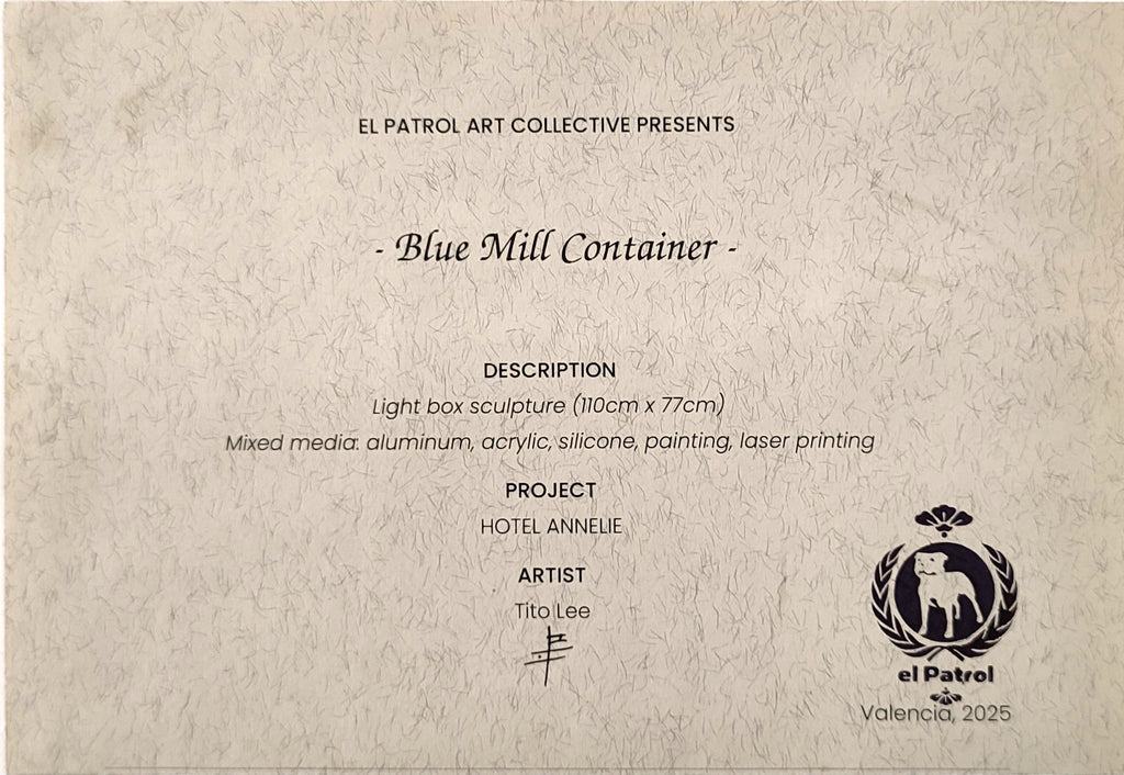 Blue Mill Container Sculpture